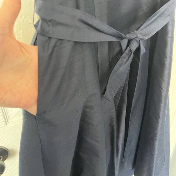 Lauren Ralph Lauren navy silk semi-formal dress with pockets - 12 - Picture 4 of 6